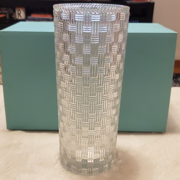 Tiffany & Co. Other - Tiffany & Co Authentic Cryatal Woven Cylinder Vase